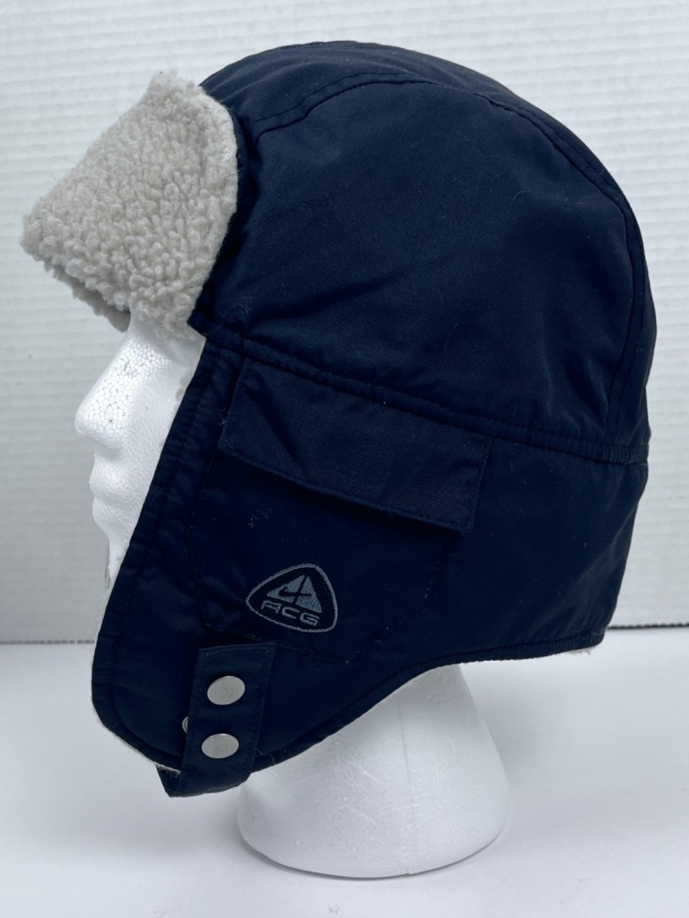 Vintage Nike ACG Sherpa Fleece Black Aviators Cap One Size; Hip-Hop, Outdoor
